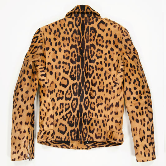 Balmain perfecto jacket in leopard